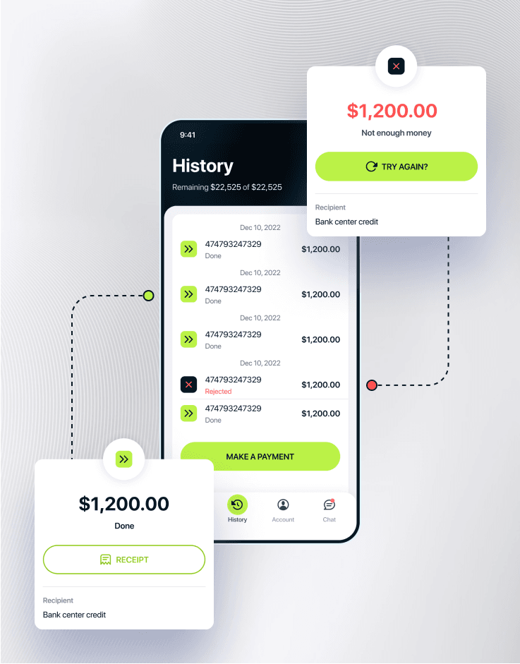Full transparency and details of every single payment made.